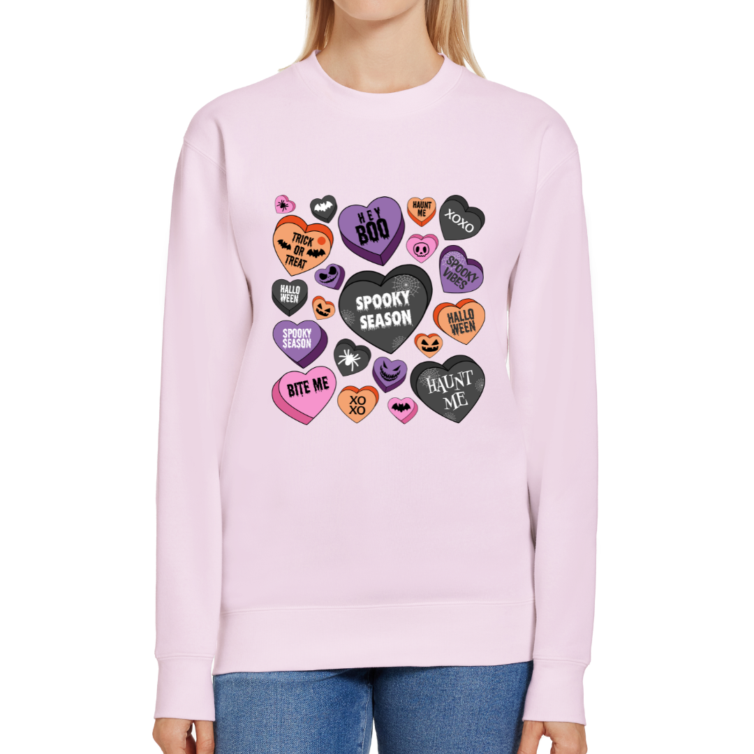 Halloween Message Hearts - Crewneck