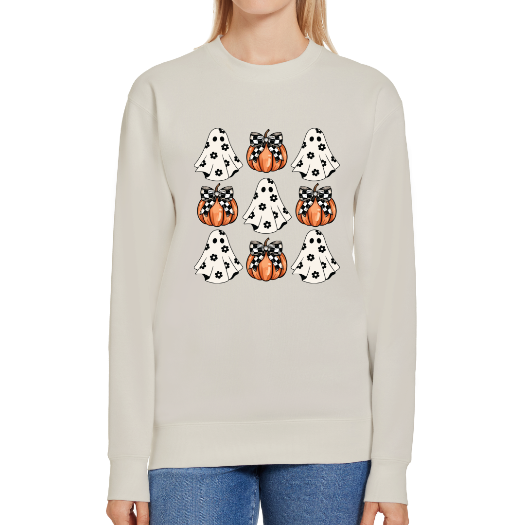 Cute Ghost/Pumkin Crewneck