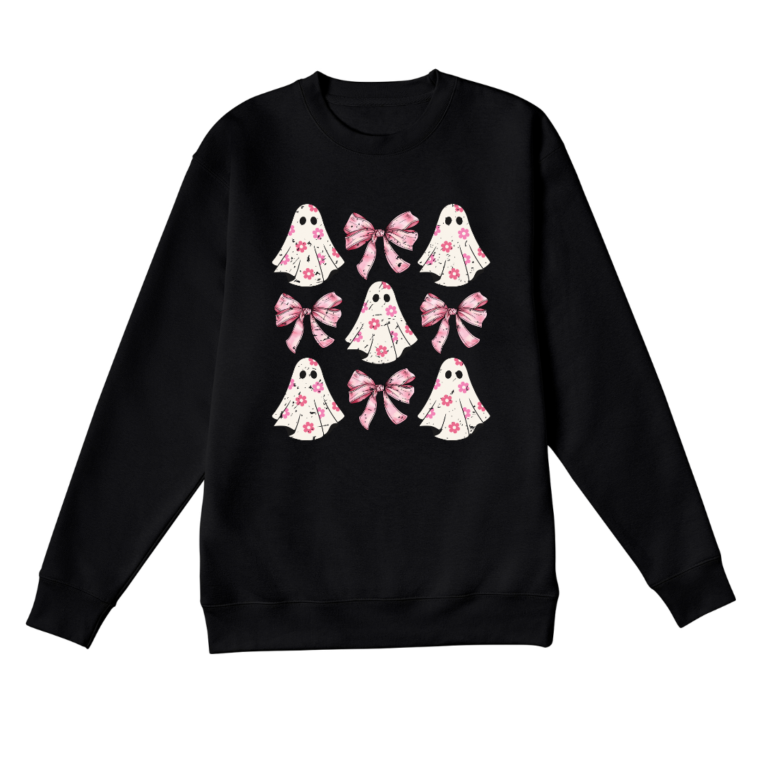 Ghost/Pink Bows - Crewneck