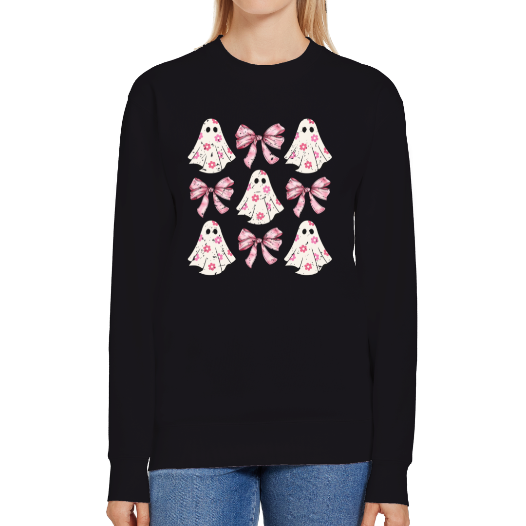 Ghost/Pink Bows - Crewneck