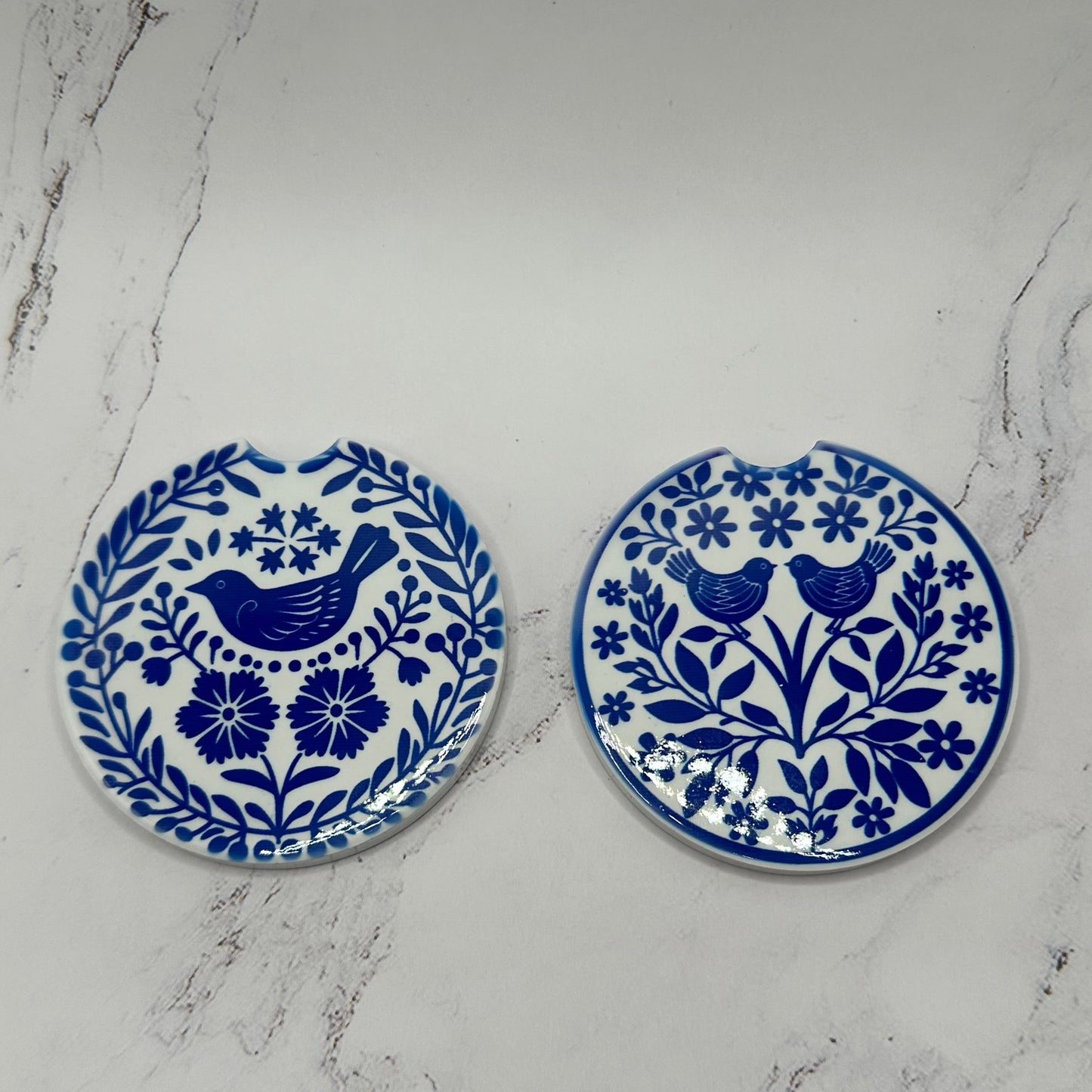 Talavera Car Coaster - Birds