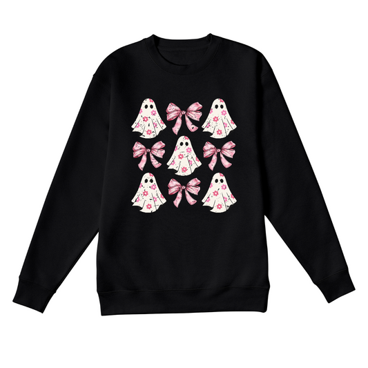Ghost/Pink Bows - Crewneck