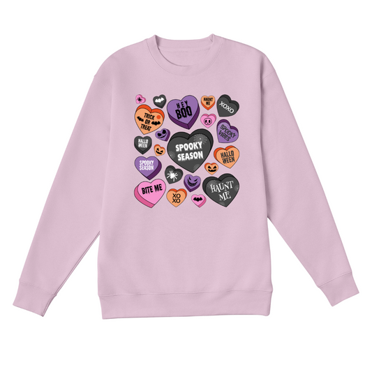 Halloween Message Hearts - Crewneck